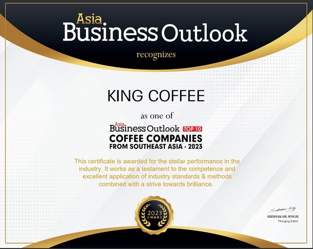 King Coffee được b&#236;nh chọn l&#224; Top 10 c&#244;ng ty c&#224; ph&#234; h&#224;ng đầu Đ&#244;ng Nam &#193; - Ảnh 1