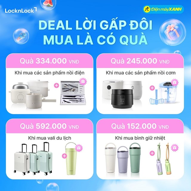 Locknlock tung siêu deal 50++ tại Điện Máy xanh, mua 1 tặng 1 chỉ trong tháng 4! - Ảnh 3