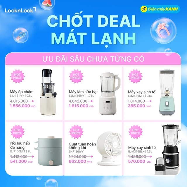 Locknlock tung siêu deal 50++ tại Điện Máy xanh, mua 1 tặng 1 chỉ trong tháng 4! - Ảnh 2