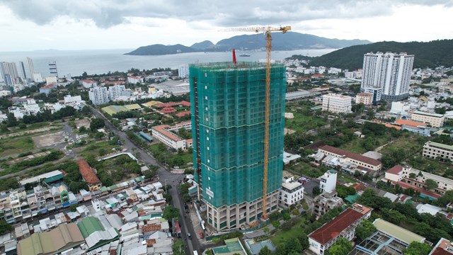 Dự án Grand Mark Nha Trang sắp bước vào giai đoạn hoàn thiện. Ảnh: PropertyX