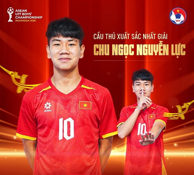 Chu Ngọc Nguyễn Lực đ&oacute;ng vai tr&ograve; quan trọng trong lối chơi của U17 Việt Nam. Ảnh: VFF. &nbsp;