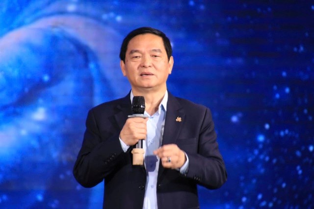 &Ocirc;ng Nguyễn Viết Hải - CT Tập đo&agrave;n XD H&ograve;a B&igrave;nh ph&aacute;t biểu về &yacute; nghĩa của dự &aacute;n.