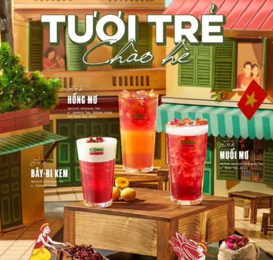 Bộ sưu tập Tươi Trẻ dung hòa cũ – mới qua ba biến tấu trà atiso đỏ cuốn hút.