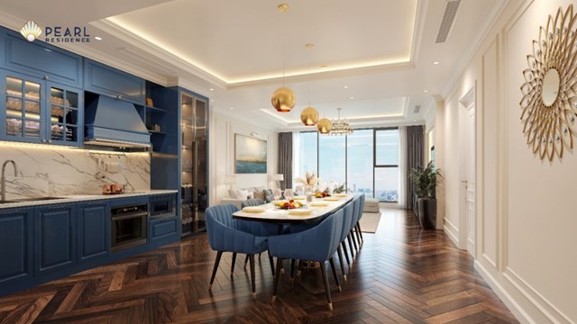 Kh&ocirc;ng gian sống sang trọng, hiện đại v&agrave; đầy đủ tiện nghi tại căn hộ Pearl Residence &nbsp;