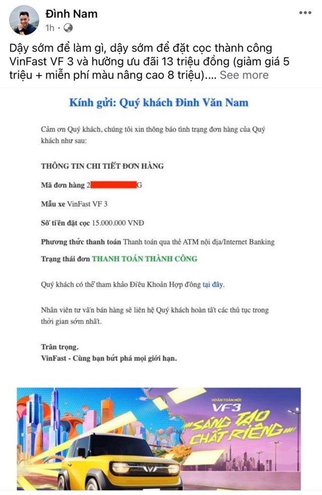 Rất nhiều reviewer c&oacute; tiếng trong ng&agrave;nh xe cũng đ&atilde; gia nhập &ldquo;l&agrave;n s&oacute;ng&rdquo; cọc VF 3. &nbsp;