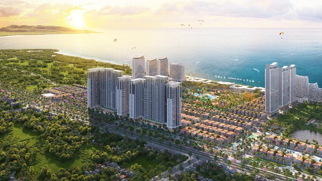 Kiến tr&uacute;c Beacon Tower lấy cảm hứng từ biểu tượng hải đăng. Ảnh phối cảnh: Sun Property &nbsp;