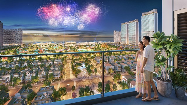 Thiết kế tối ưu tầm nh&igrave;n, mỗi g&oacute;c ban c&ocirc;ng đều mở ra một ch&acirc;n trời rực rỡ. Ảnh phối cảnh: Sun Property &nbsp;