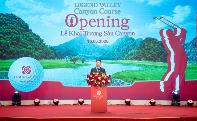 &Ocirc;ng Trần Song T&ugrave;ng - Ph&oacute; Chủ tịch thường trực UBND tỉnh Ninh B&igrave;nh - kỳ vọng Legend Valley Country Club ho&agrave;n thiện 36 hố sẽ mang đến động lực g&oacute;p phần th&uacute;c đẩy kinh tế - x&atilde; hội của địa phương. &nbsp;