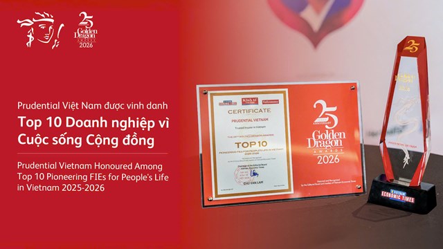 Prudential tiếp tục được vinh danh tại Giải thưởng Rồng Vàng 2026 - Ảnh 1