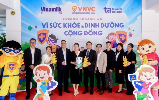 Hợp t&aacute;c chiến lược kết hợp dinh dưỡng v&agrave; chăm s&oacute;c y tế được Vinamilk, VNVC v&agrave; T&acirc;m Anh k&igrave; vọng sẽ mang đến nhiều lợi &iacute;ch cho cộng đồng. Ảnh: Vi Nam &nbsp;