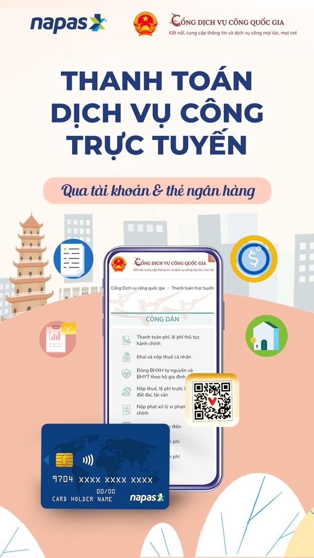 Thanh toán trực tuyến các dịch vụ công tăng tăng lên 540% về số lượng