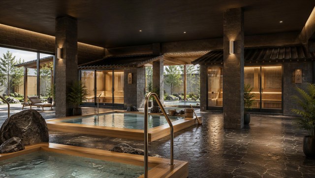 Kh&ocirc;ng gian kho&aacute;ng n&oacute;ng Onsen &ndash; tiện &iacute;ch đặc quyền chỉ c&oacute; ở Sun Festo Town. Ảnh minh họa: Sun Property. &nbsp;