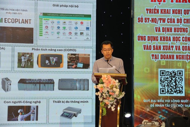 &Ocirc;ng Trương Ho&agrave;ng Phương, Gi&aacute;m đốc Nh&agrave; m&aacute;y Nestl&eacute; Trị An tr&igrave;nh b&agrave;y tham luận &nbsp;