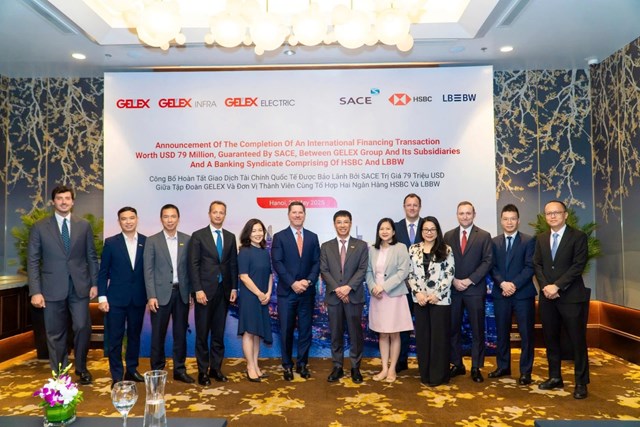 C&aacute;c b&ecirc;n tham gia Lễ c&ocirc;ng bố ho&agrave;n tất giao dịch bảo l&atilde;nh khoản vay kh&ocirc;ng r&agrave;ng buộc trị gi&aacute; 79 triệu USD cho GELEX. &nbsp;