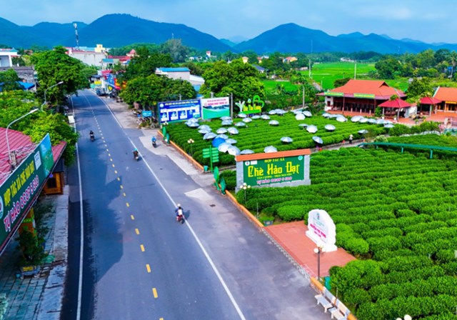 Không gian sản xuất và trải nghiệm của Hợp tác xã chè Hảo Đạt tại xã Tân Cương (TP. Thái Nguyên).