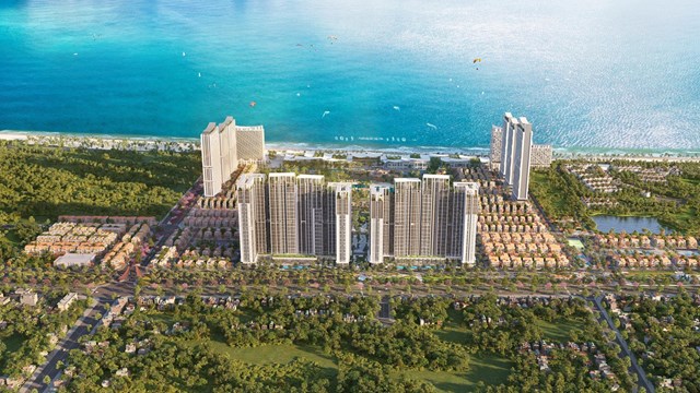 Tổ hợp căn hộ Beacon Tower sở hữu vị tr&iacute; &ldquo;tựa phố hướng hải&rdquo;. Ảnh phối cảnh: Sun Property &nbsp;