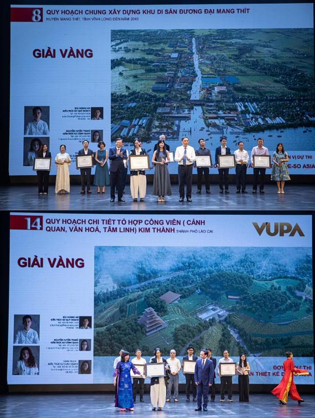 Hai đồ &aacute;n do T&amp;T Group t&agrave;i trợ kinh ph&iacute; lập &yacute; tưởng/đồ &aacute;n quy hoạch cũng đ&atilde; được vinh danh giải V&agrave;ng.