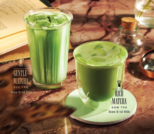 Bộ đôi Gentle Matcha Latte và Rich Matcha Latte, hai “tính cách” matcha mới trong menu Cheese Coffee.