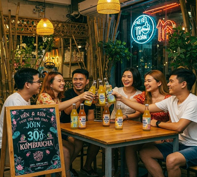Kombucha đang trỗi dậy mạnh mẽ tại Việt Nam như một biểu tượng mới của lối sống lành mạnh. Ảnh minh họa