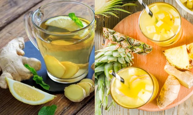 Gừng, trà xanh, dứa bộ ba quen thuộc tạo nên thức uống vừa thơm ngon và bổ dưỡng.