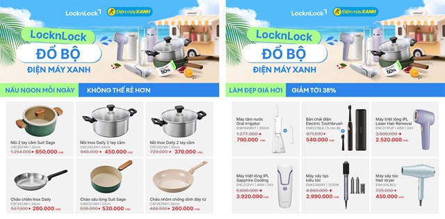 LocknLock: Ưu đãi đến 50%++ toàn ngành hàng tại Điện Máy Xanh - Ảnh 3