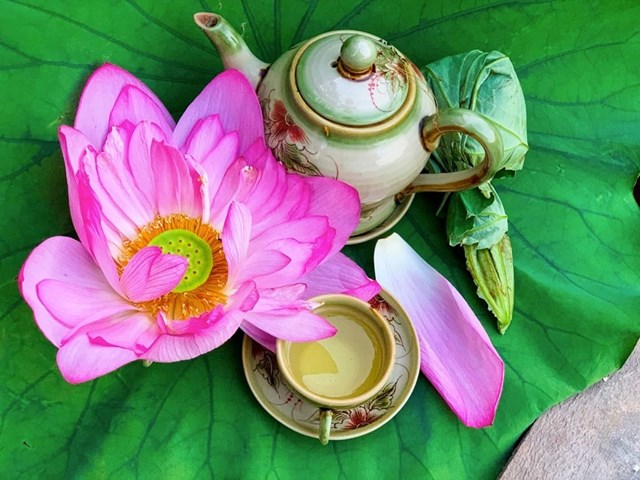 Chọn tr&#224; nền ướp sen: Nghệ thuật cảm vị của người nghệ nh&#226;n H&#224; Nội - Ảnh 1