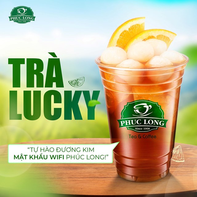 Trà Lucky là sự hòa quyện tinh tế giữa nền trà xanh cao cấp, thảo mộc tự nhiên và cam vàng, tạo nên hương vị đậm đà, điểm nhấn độc đáo từ hương cam vàng và ổi thanh mát.