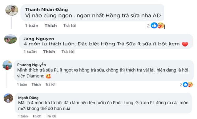 Những bình luận trên cho thấy sức hút bền vững của Tứ Quý Phúc Long, được xem là “huyền thoại” dù gu thưởng trà khác biệt.