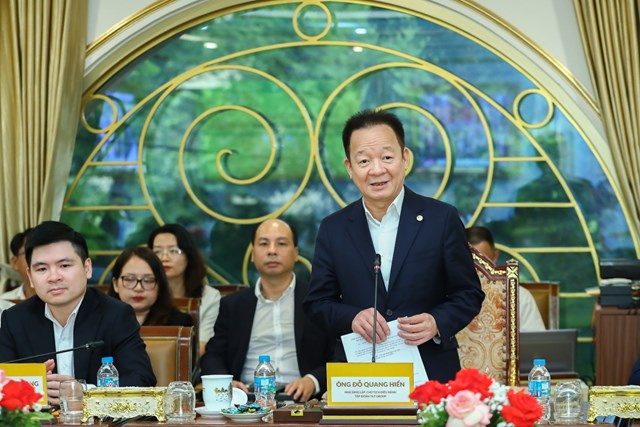 Nh&agrave; s&aacute;ng lập, Chủ tịch Điều h&agrave;nh T&amp;T Group Đỗ Quang Hiển ph&aacute;t biểu tại sự kiện &nbsp;