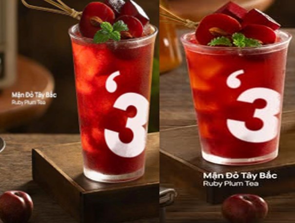 Mận Đỏ Tây Bắc: Vị chua ngọt dịu nhẹ của mận hòa cùng trà thanh mát, gợi cảm giác tươi mới và thư giãn.