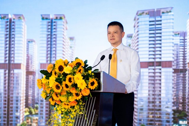&Ocirc;ng Đặng Minh Trường, Chủ tịch HĐQT Tập đo&agrave;n Sun Group, ph&aacute;t biểu tại Lễ khởi động. Ảnh: &Aacute;nh Dương &nbsp;