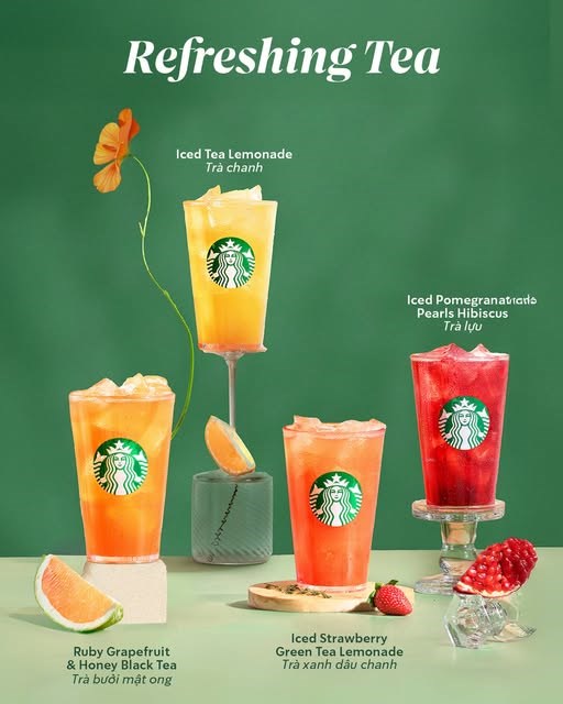 Tr&#224; tr&#225;i c&#226;y Starbucks – M&#249;a h&#232; tỉnh thức trong mỗi ngụm tr&#224; - Ảnh 2