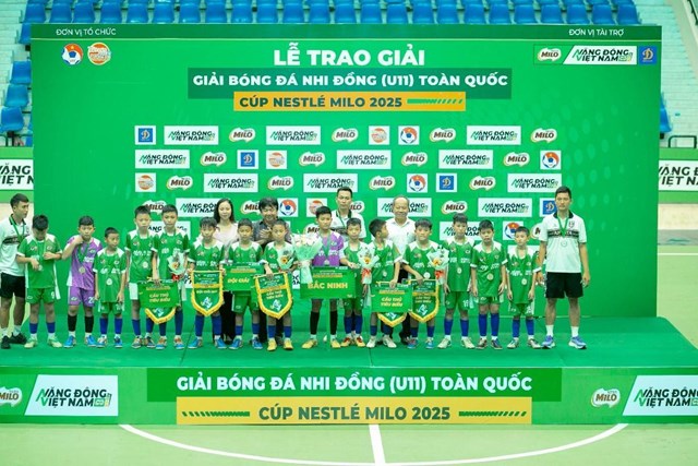 U11 Bắc Ninh về nh&igrave; Giải B&oacute;ng đ&aacute; Nhi đồng To&agrave;n quốc &ndash; C&uacute;p Nestl&eacute; MILO 2025 &nbsp;