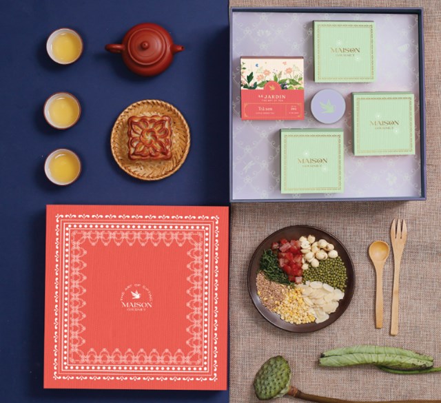 Maison Gourmet nhắm đến giới trẻ đô thị, mang đến bánh nhân thảo mộc kết hợp trà Ô long và trái cây sấy.