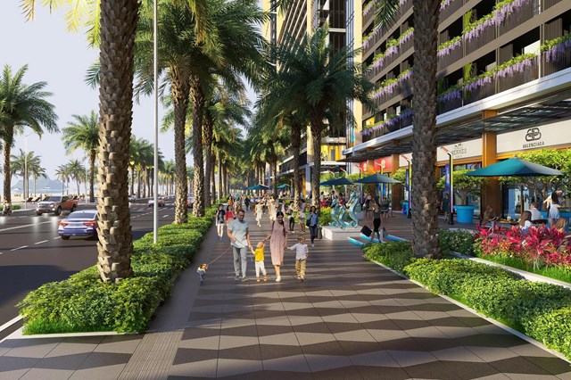 Tầng đế Sun Centro Town &ndash; điểm hội tụ c&aacute;c chuỗi tiện &iacute;ch vui chơi, giải tr&iacute;. &nbsp;Ảnh: Sun Property &nbsp;