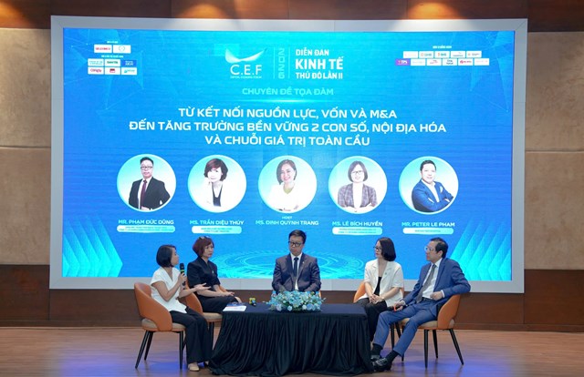 Toạ đ&agrave;m từ kết nối nguồn lực, vốn v&agrave; M&amp;A đến tăng trưởng bền vững 2 con số, nội địa ho&aacute; v&agrave; chuỗi gi&aacute; trị to&agrave;n cầu. &nbsp;