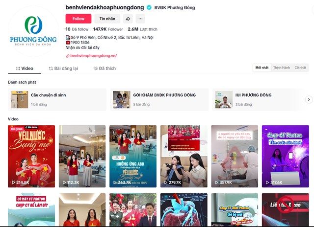 Mẹ bầu sử dụng nhạc nền đ&atilde; được ghim tr&ecirc;n k&ecirc;nh tiktok BVĐK Phương Đ&ocirc;ng (t&iacute;ch xanh) để dự thi. &nbsp;