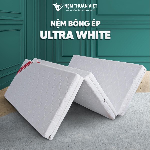 Nệm B&#244;ng &#201;p Ultra White Thuần Việt: Lựa Chọn Tối Ưu Cho Giấc Ngủ Chất Lượng - Ảnh 1