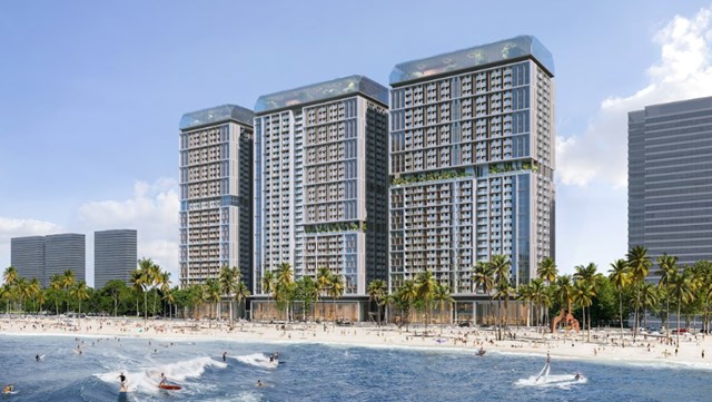 Phối cảnh Sun Centro Town – tổ hợp căn hộ cao tầng ven biển