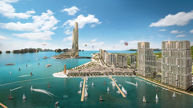 Phối cảnh đ&ocirc; thị ven biển phức hợp Sun Elite City &nbsp;