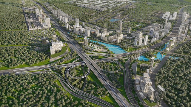 Phối cảnh dự &aacute;n đường nối S&acirc;n bay Gia B&igrave;nh trong tương lai &nbsp;