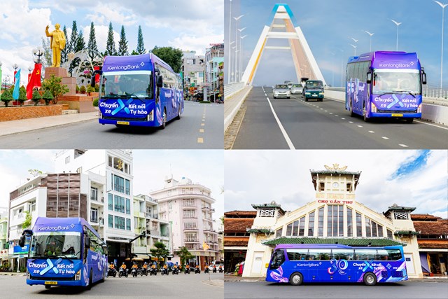 Chuyến xe X của KienlongBank di chuyển qua nhiều địa danh của TP Cần Thơ. &nbsp;