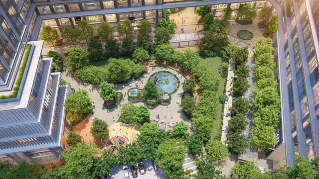 Sun Feliza Suites d&agrave;nh tới 11.548m&sup2; để kiến tạo kh&ocirc;ng gian xanh giữa c&aacute;c t&ograve;a th&aacute;p cho cư d&acirc;n. (Ảnh: Sun Property) &nbsp;