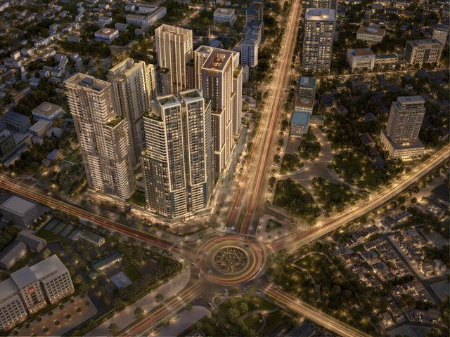 Sun Glory Residence nằm tại điểm giao của c&aacute;c đại lộ huyết mạch, mang đến đặc quyền si&ecirc;u kết nối cho cư d&acirc;n. Ảnh: Sun Property. &nbsp;