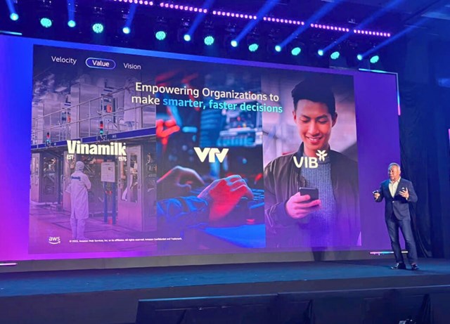 &Ocirc;ng Eric Yeo, Tổng gi&aacute;m đốc AWS Việt Nam, ph&aacute;t biểu tại sự kiện (Ảnh: Minh Anh). &nbsp;