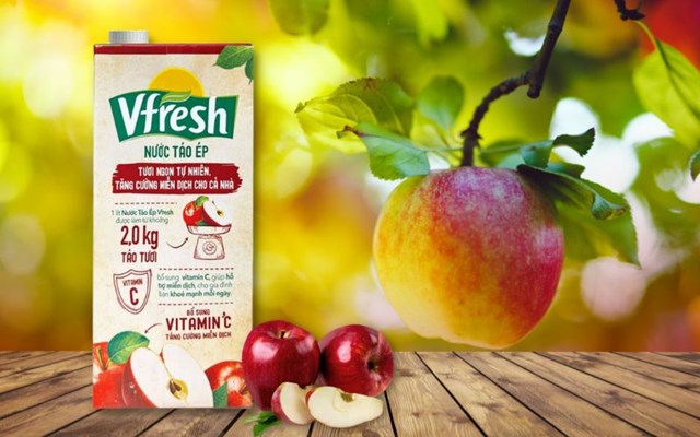 Nước táo ép Vfresh.