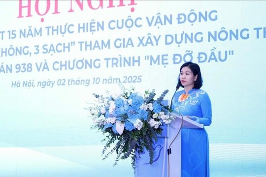 Chủ tịch Hội Li&ecirc;n hiệp Phụ nữ Việt Nam Nguyễn Thị Tuyến đọc Diễn văn tại Lễ kỷ niệm. &nbsp;