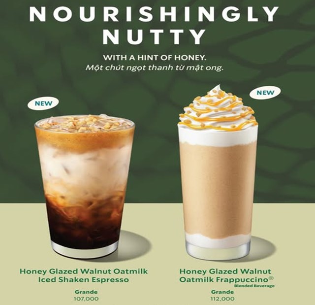 Honey Glazed Walnut, bộ đôi đồ uống mùa thu đậm chất cảm xúc của Starbucks.