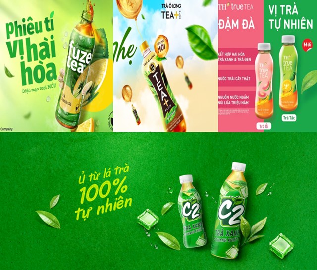 Bốn thương hiệu C2, TH true TEA, TEA+ Plus và Fuzetea cùng “làm mới” thị trường với loạt trà đóng chai mới.