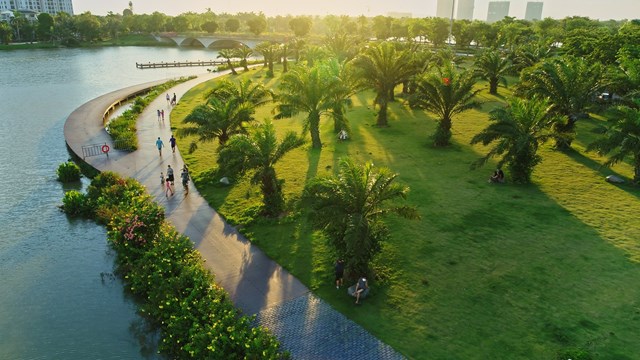 Một g&oacute;c th&agrave;nh phố xanh Ecopark (Hưng Y&ecirc;n).